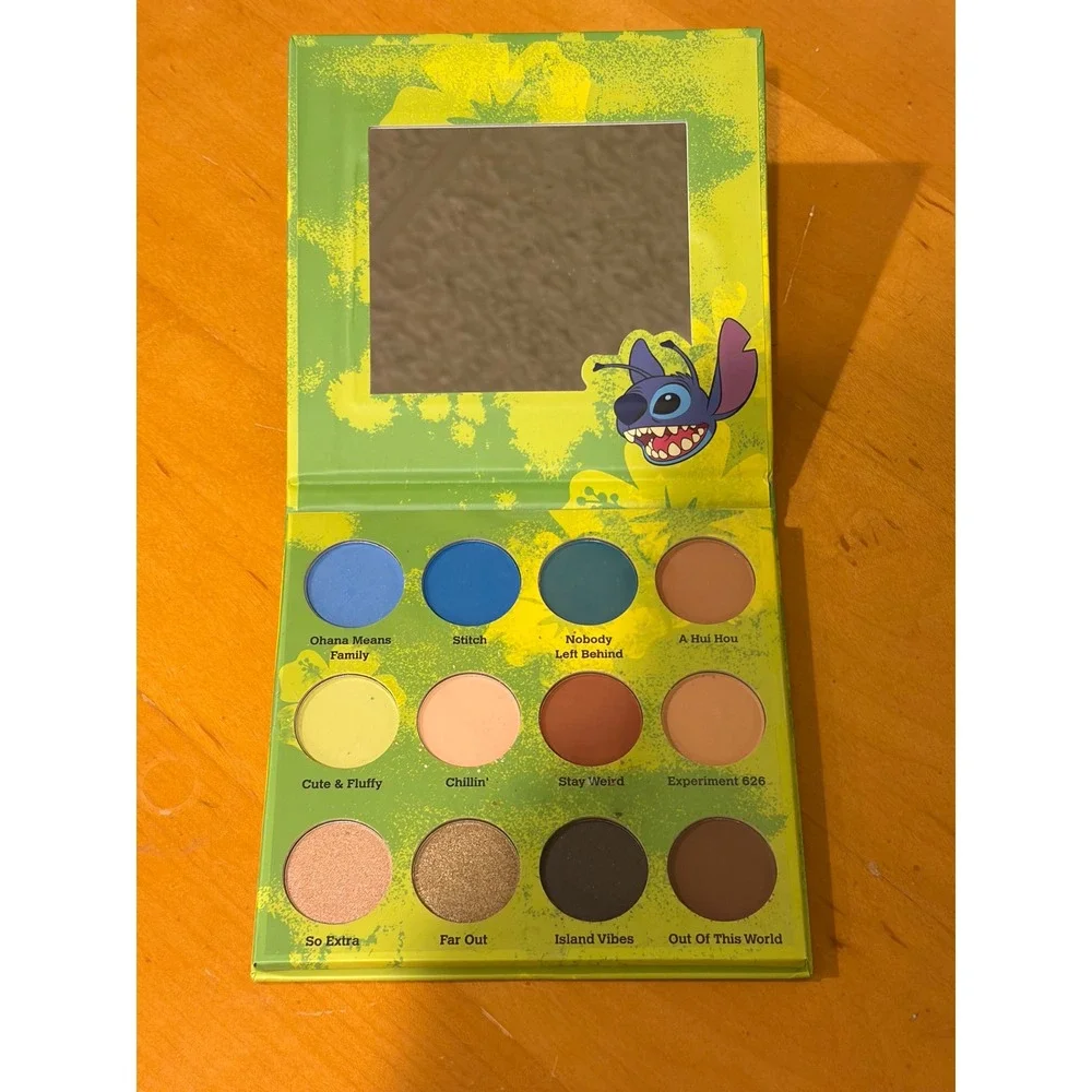 Disney Lilo & Stitch Eyeshadow Palette 12 Shades Taste Beauty Blue Yellow Brown